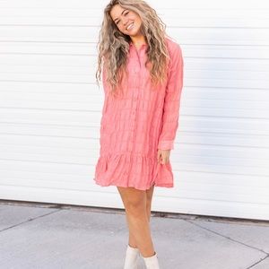 Button up mini dress